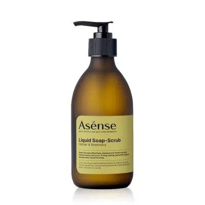ASÉNSE Vetiver  Rosemary жидкое мыло-скраб для тела и рук, 300мл