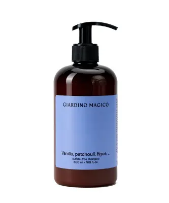 GIARDINO MAGICO бессульфатный шампунь с пептидами шелка Vanila, patchouli, figue, 500 мл