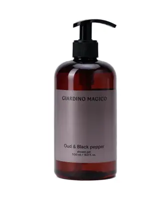 GIARDINO MAGICO гель для душа бессульфатный Oud-black pepper, 500 мл