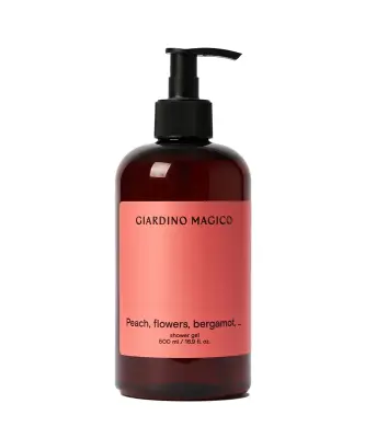 GIARDINO MAGICO гель для душа бессульфатный Peach, flowers, bergamot, 500 мл