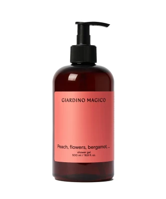 GIARDINO MAGICO Увлажняющий гель для душа Peach, flowers, bergamot, 500 мл