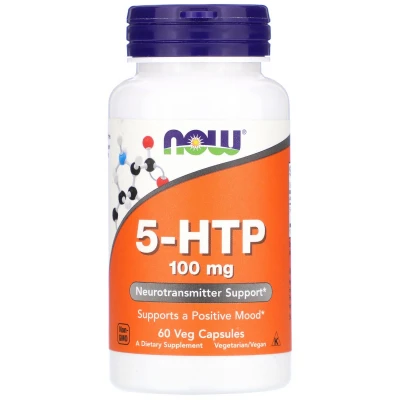 NOW 5-HTP (L-5-гидрокситриптофан) 100мг, 60 веганских капсул