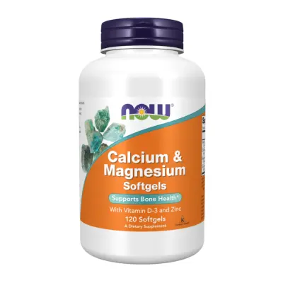 NOW Кальций-Магний, 120 капсул