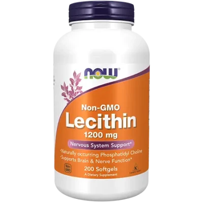 NOW Лецитин 1200мг, 200 капсул
