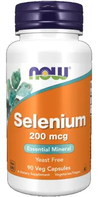 NOW Селен 200мкг, 90капсул