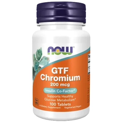 NOW Хром 200мг, 100 таблеток