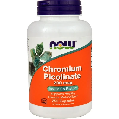 NOW Хром 200мг, 1566мг 250 таблеток