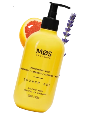 MOS SKINCARE Гель для душа бессульфатный GRAPEFRUIT, CANNABIS, LAVENDER, MOSS, 500 мл
