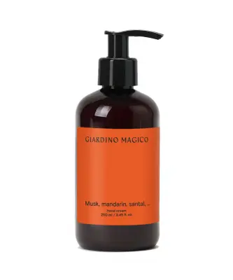 GIARDINO MAGICO питательный крем для рук Musk, mandarin, santal, 250 мл