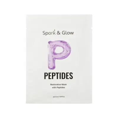 SPARKGLOW Маска тканевая для лица с пептидами - Restorative mask with peptides, 25мл